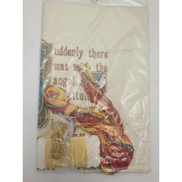 Christmas Nativity Embroidery Craft Glory to God Stitchery BUCILLA NEW - Picture 2 of 3
